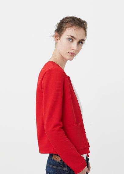 Mango Mango Pocket Textured Jacket