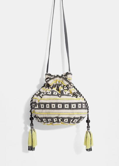 Violeta By Mango Violeta By Mango Embroidered Bucket Bag