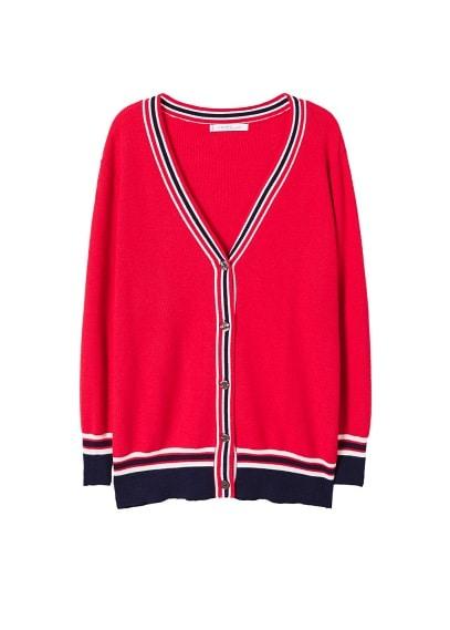Violeta By Mango Violeta By Mango Contrasting Buttoned Cardigan