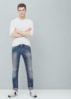 Mango Man Mango Man Slim-fit Light Vintage Steve Jeans