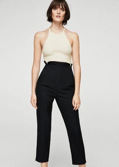 Mango Mango Trim Wool-blend Trousers