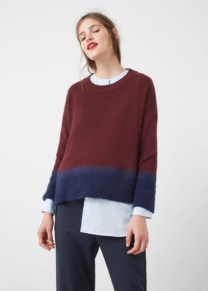 Mango Mango Contrast Hem Sweater