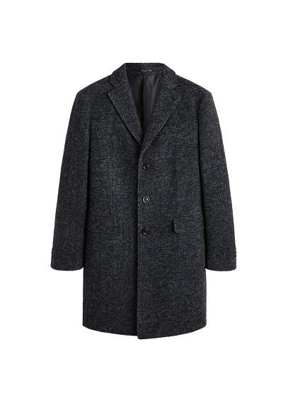 Mango Man Mango Man Herringboned Wool Tailored Coat
