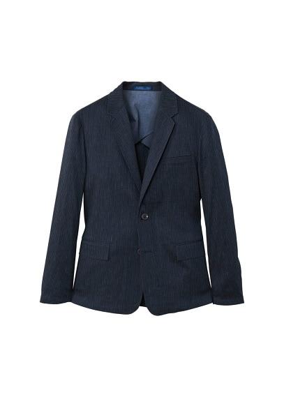 Mango Man Mango Man Linen Fine-stripe Suit Blazer