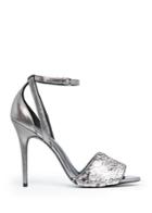 Mango Sequined Metallic Sandals