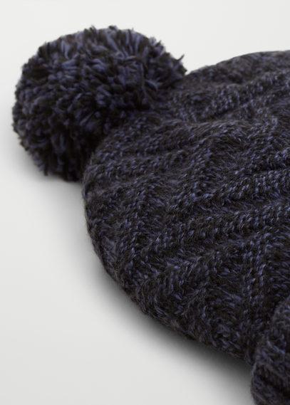Mango Man Mango Man Knit Bobble Beanie