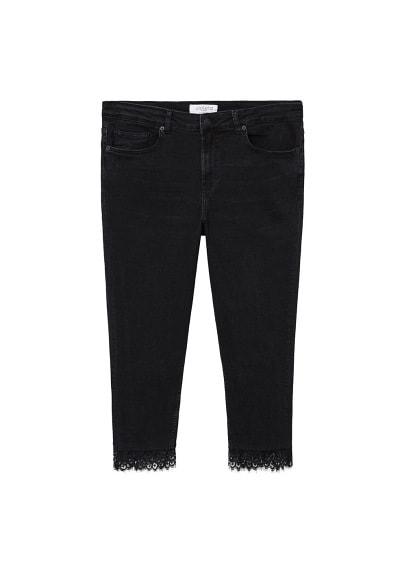 Violeta By Mango Violeta By Mango Lace Slim Jeans