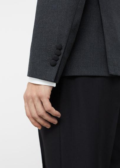 Mango Man Mango Man Satin Appliqu Tuxedo Blazer