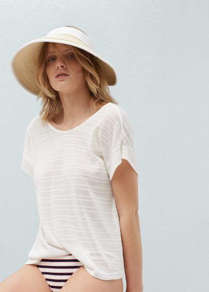 Mango Mango Contrast Ribbon Hat