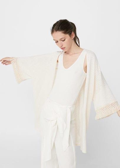 Mango Mango Cotton Fringed Caftan
