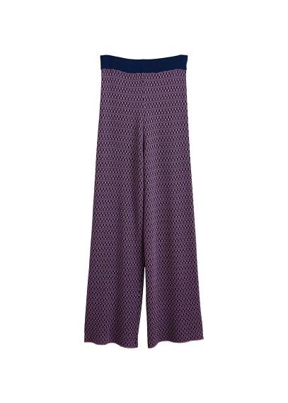 Mango Mango Geometric Knit Trousers