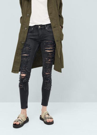 Mango Mango Skinny Regular Destroy Jeans