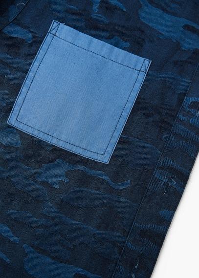 Mango Man Mango Man Slim-fit Camo-print Cotton Shirt