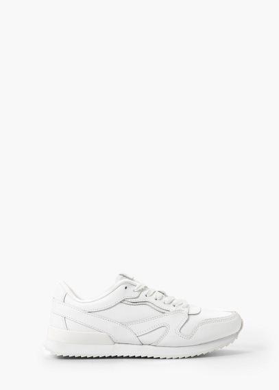 Mango Mango Lace-up Leather Sneakers