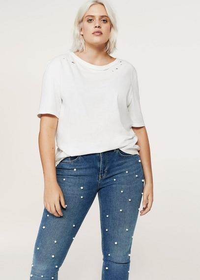Violeta By Mango Violeta By Mango Pearl Embroidery Jeans