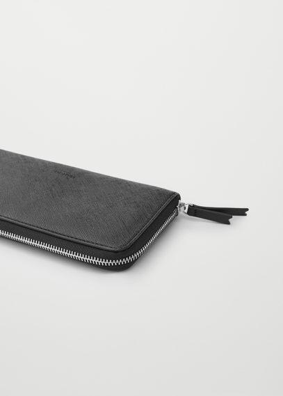 Mango Man Mango Man Zip Saffiano-effect Wallet