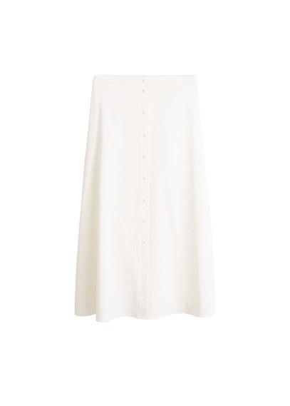 Mango Mango Button Long Skirt