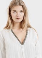 Violeta By Mango Violeta By Mango Bead Neck Blouse