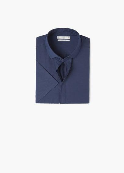Mango Man Mango Man Cotton Silk-blend Regular-fit Shirt