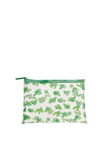 Mango Mango Cactus Transparent Cosmetic Bag
