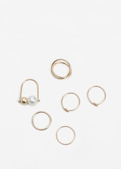 Mango Mango Slim Ring Set