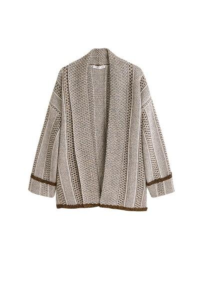 Mango Mango Jacquard Cotton Cardigan