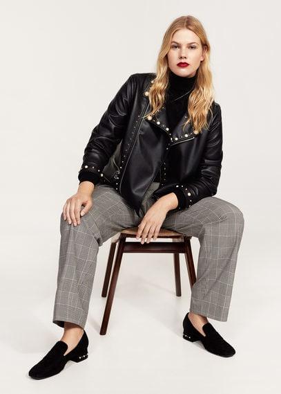 Violeta By Mango Violeta By Mango Pearls Biker Jacket