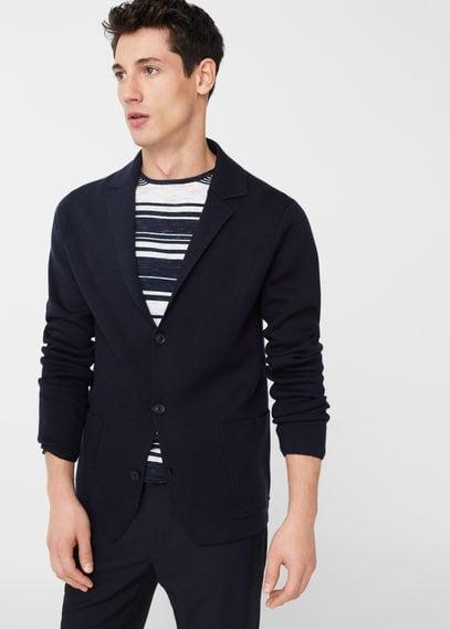 Mango Man Mango Man Pocket Wool-blend Cardigan