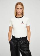 Mango Mango Contrast Collar T-shirt
