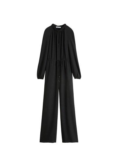 Mango Mango Ruched Neck Jumpsuit