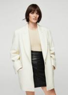 Mango Mango Asymmetrical Detail Leather Skirt