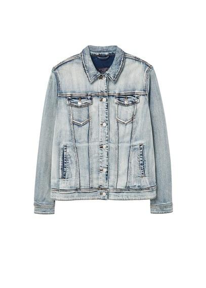 Violeta By Mango Violeta By Mango Bleached Denim Jacket