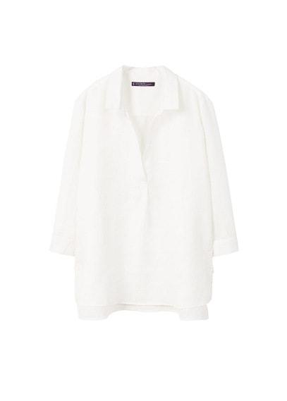 Violeta By Mango Violeta By Mango Ramie Crochet Blouse