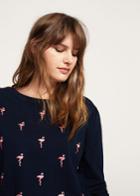 Violeta By Mango Violeta By Mango Flamingo Embroidery Sweater
