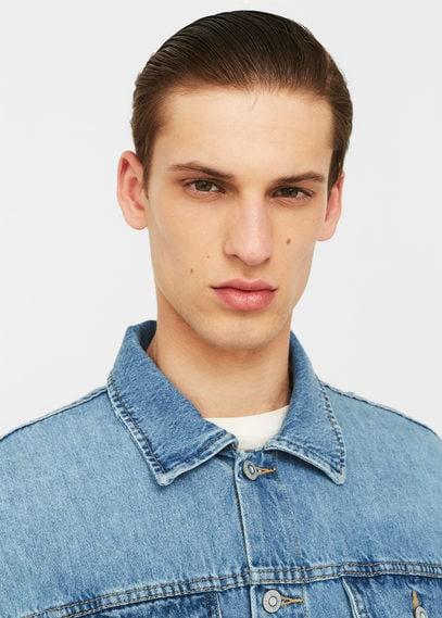 Mango Man Mango Man Oversize Light Wash Denim Jacket