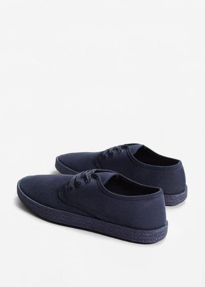 Mango Man Mango Man Lace-up Canvas Sneakers