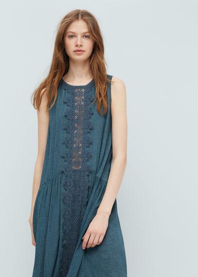 Mango Mango Blond Long Dress
