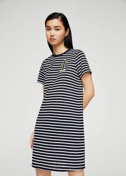 Mango Mango Patch Stripes Dress