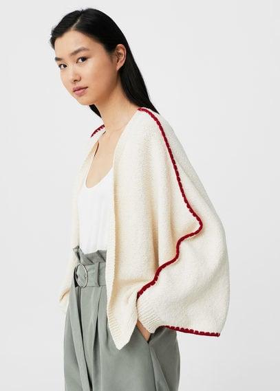 Mango Mango Contrast-trim Cotton Cardigan