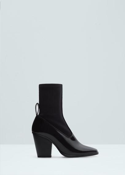 Mango Mango Contrast Materials Ankle Boots