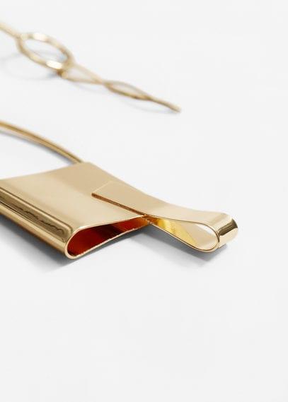 Mango Mango Metal Pendants Earrings