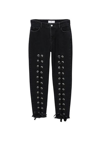 Mango Mango Straight Eyelets Jeans