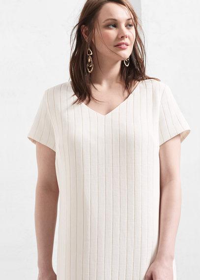 Violeta By Mango Violeta By Mango Stripe Textured Dress