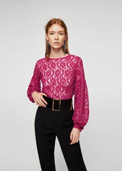 Mango Mango Metallic Lace Blouse