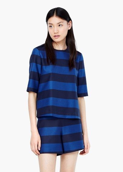 Mango Mango Striped Cotton Blouse