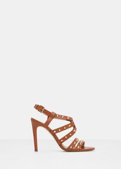 Violeta By Mango Violeta By Mango Studded Leather Sandals