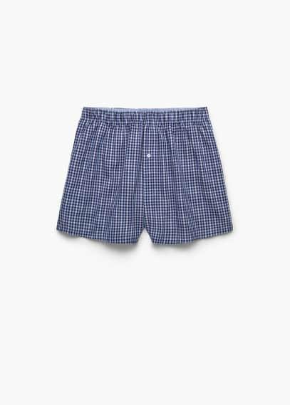 Mango Man Mango Man Check Cotton Boxer Shorts