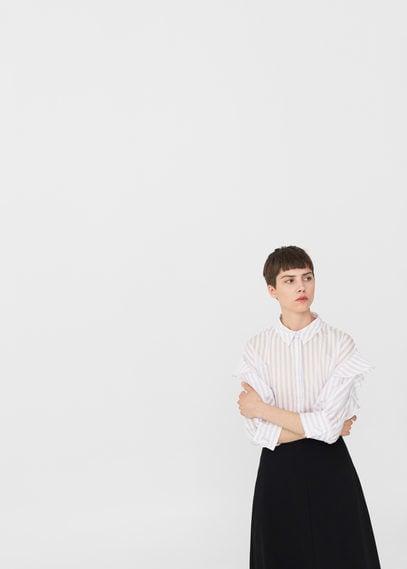 Mango Mango Ruffle Printed Shirt
