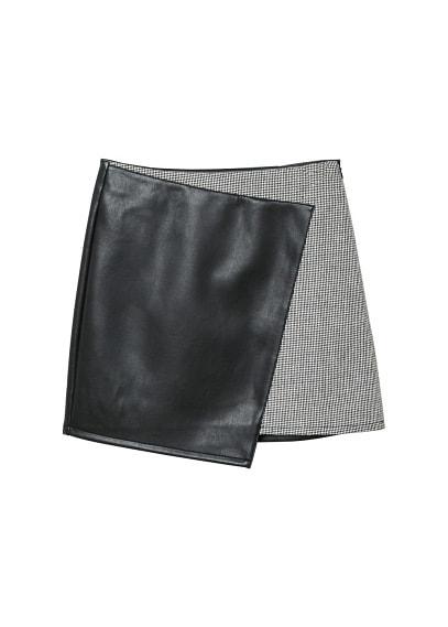 Mango Mango Wrap Contrast Skirt