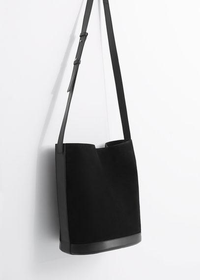 Violeta By Mango Violeta By Mango Leather Shopper Bag